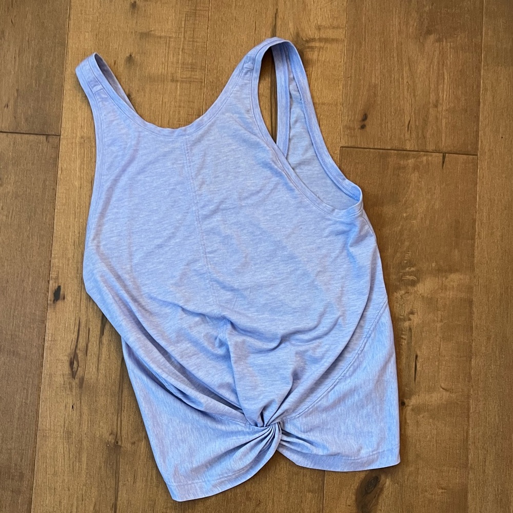 Athleta Periwinkle Cinched Front Scoop Back Tank Top XS